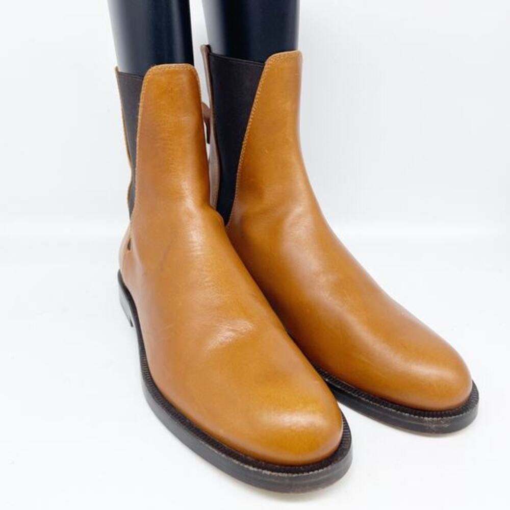 Lafayette 148 Women's Barrett Leather Ankle‎ Boots Tan Brown EU 39 US 9